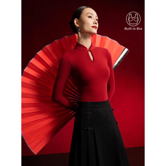 OGL Tops - OGL Mandarin Collar Frog Button Brami Top Limited Edition NWT SIZE M